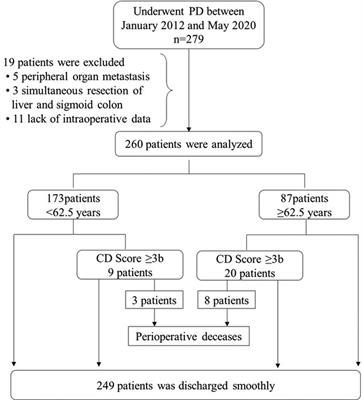 Impact of age on short-term outcomes after pancreaticoduodenectomy: A retrospective case-control study of 260 patients